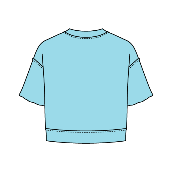 Women's Short Sleeve Reverse French Terry Crop Tee