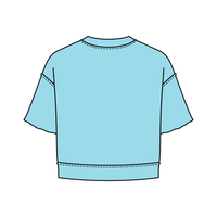 Women's Short Sleeve Reverse French Terry Crop Tee
