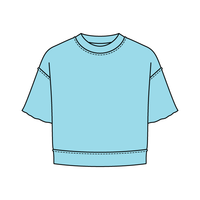 Women's Short Sleeve Reverse French Terry Crop Tee
