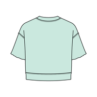 Women's Short Sleeve Reverse French Terry Crop Tee