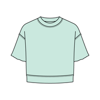 Women's Short Sleeve Reverse French Terry Crop Tee