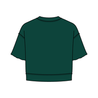 Women's Short Sleeve Reverse French Terry Crop Tee