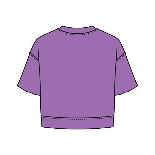 Women's Short Sleeve Reverse French Terry Crop Tee