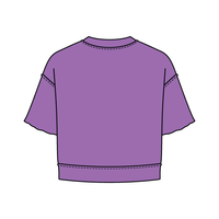 Women's Short Sleeve Reverse French Terry Crop Tee