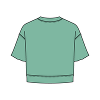 Women's Short Sleeve Reverse French Terry Crop Tee