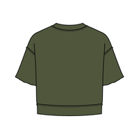Women's Short Sleeve Reverse French Terry Crop Tee