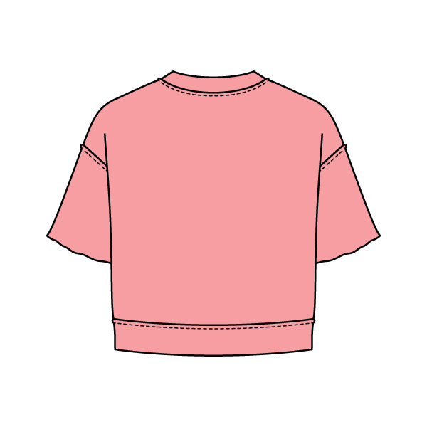 Women's Short Sleeve Reverse French Terry Crop Tee