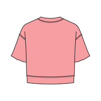 Women's Short Sleeve Reverse French Terry Crop Tee