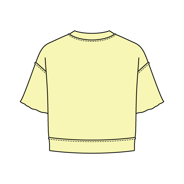 Women's Short Sleeve Reverse French Terry Crop Tee