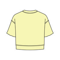 Women's Short Sleeve Reverse French Terry Crop Tee