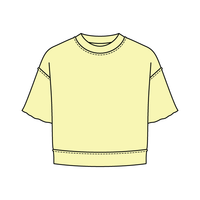 Women's Short Sleeve Reverse French Terry Crop Tee