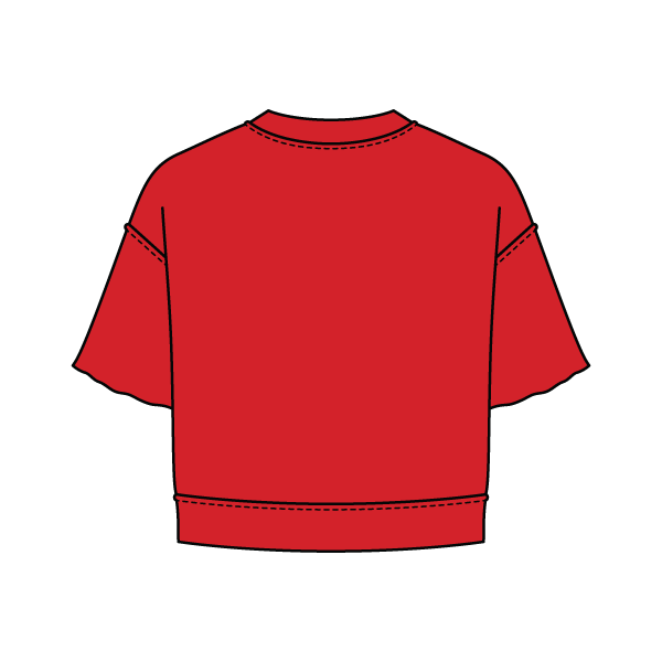 Women's Short Sleeve Reverse French Terry Crop Tee