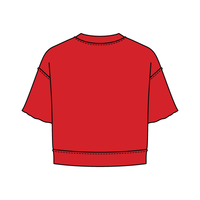 Women's Short Sleeve Reverse French Terry Crop Tee