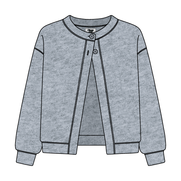 Women’s French Terry Open Front Cardigan - The Collegiate Lineup