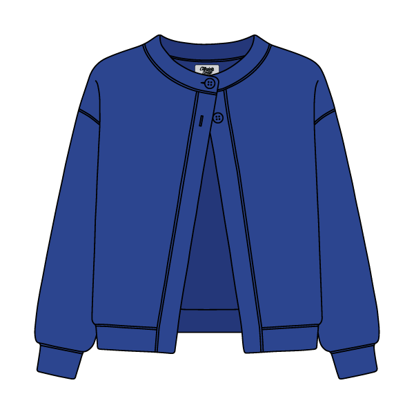 Women’s French Terry Open Front Cardigan - The Collegiate Lineup