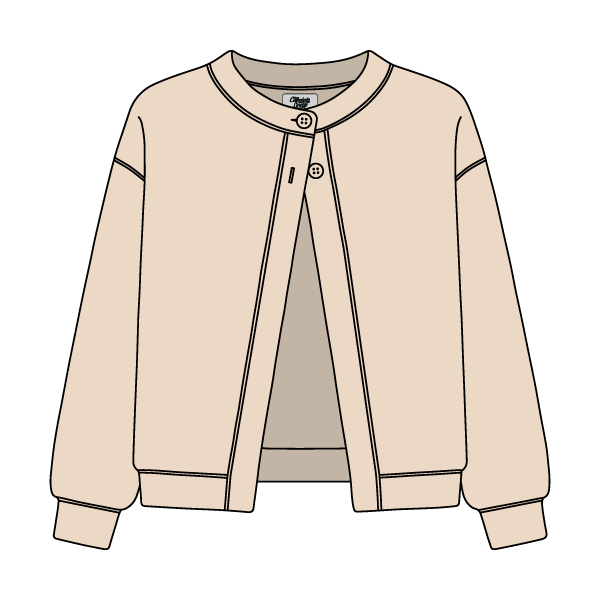 Women’s French Terry Open Front Cardigan - The Collegiate Lineup