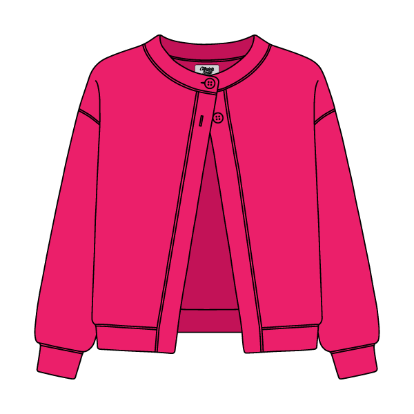 Women’s French Terry Open Front Cardigan - The Collegiate Lineup