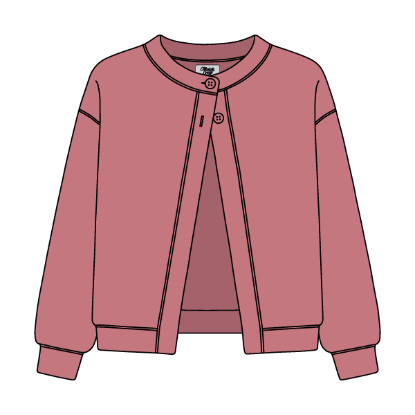 Women’s French Terry Open Front Cardigan - The Collegiate Lineup