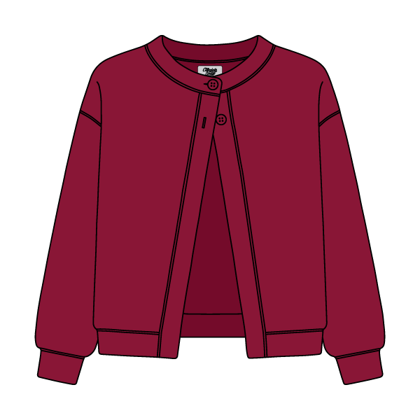 Women’s French Terry Open Front Cardigan - The Collegiate Lineup