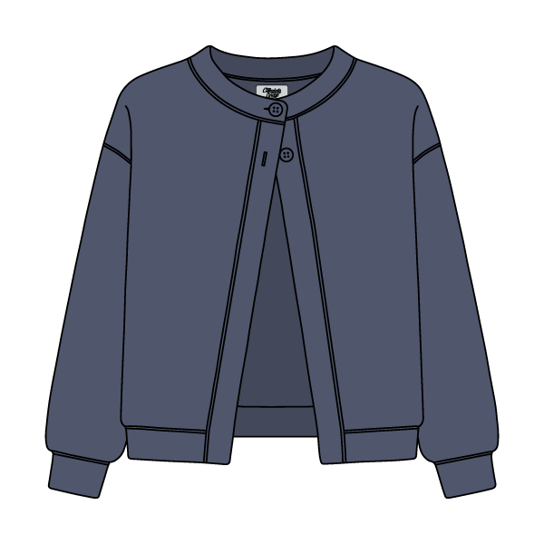 Women’s French Terry Open Front Cardigan - The Collegiate Lineup