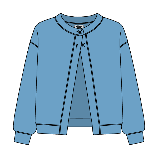 Women’s French Terry Open Front Cardigan - The Collegiate Lineup