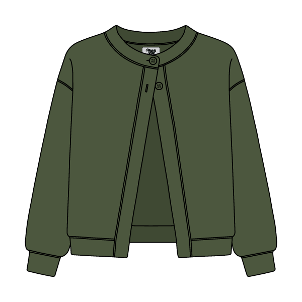 Women’s French Terry Open Front Cardigan - The Collegiate Lineup