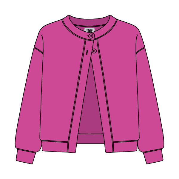 Women’s French Terry Open Front Cardigan - The Collegiate Lineup