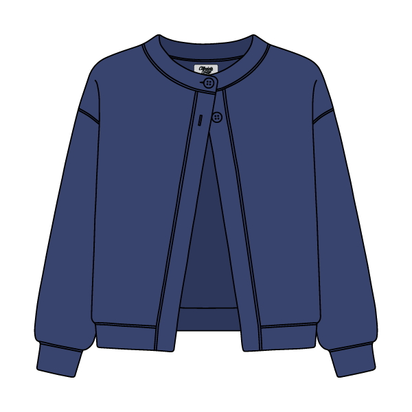 Women’s French Terry Open Front Cardigan - The Collegiate Lineup