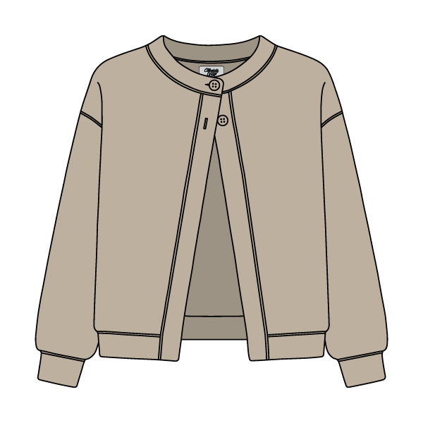 Women’s French Terry Open Front Cardigan - The Collegiate Lineup