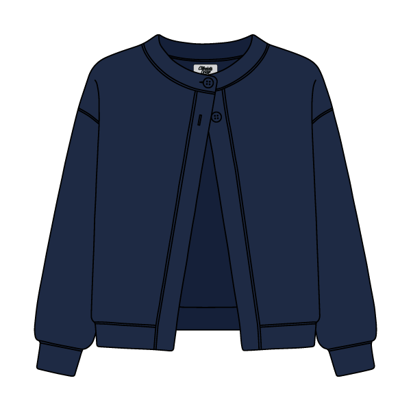 Women’s French Terry Open Front Cardigan - The Collegiate Lineup