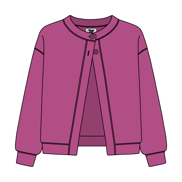 Women’s French Terry Open Front Cardigan - The Collegiate Lineup