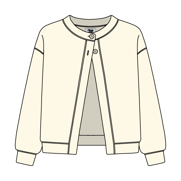 Women’s French Terry Open Front Cardigan - The Collegiate Lineup