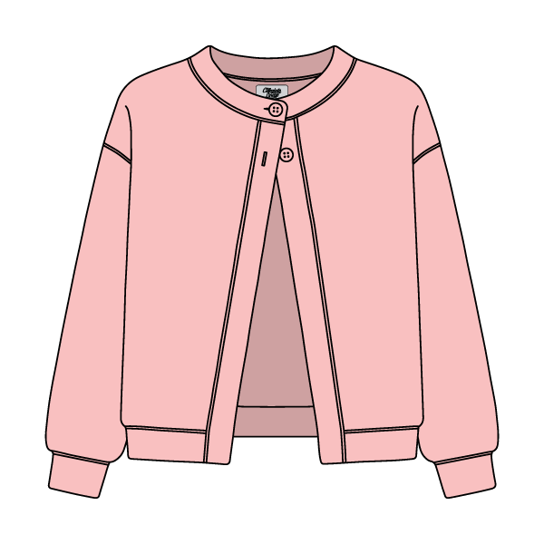 Women’s French Terry Open Front Cardigan - The Collegiate Lineup