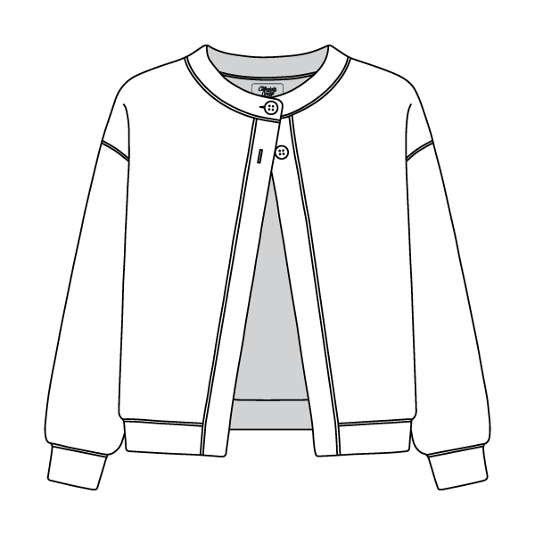 Women’s French Terry Open Front Cardigan - The Collegiate Lineup