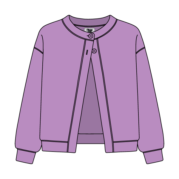 Women’s French Terry Open Front Cardigan - The Collegiate Lineup