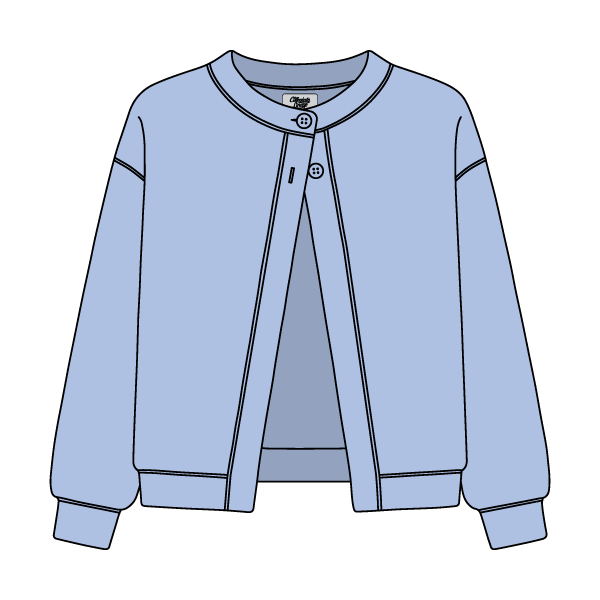 Women’s French Terry Open Front Cardigan - The Collegiate Lineup