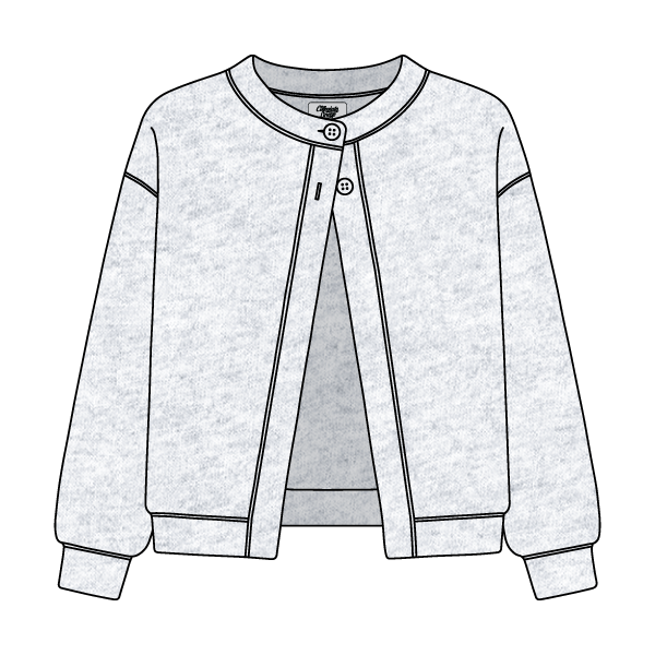 Women’s French Terry Open Front Cardigan - The Collegiate Lineup