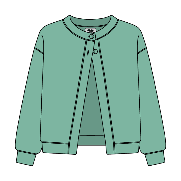 Women’s French Terry Open Front Cardigan - The Collegiate Lineup