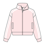 Women’s Heavyweight French Terry Cropped Zip Up Mock Neck Sweatshirt