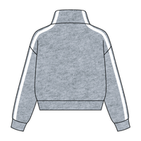 Women’s Heavyweight French Terry Cropped Zip Up Mock Neck Sweatshirt