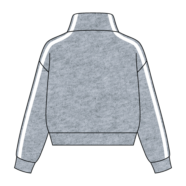 Women’s Heavyweight French Terry Cropped Zip Up Mock Neck Sweatshirt