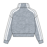 Women’s Heavyweight French Terry Cropped Zip Up Mock Neck Sweatshirt