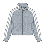 Women’s Heavyweight French Terry Cropped Zip Up Mock Neck Sweatshirt