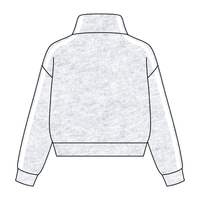 Women’s Heavyweight French Terry Cropped Zip Up Mock Neck Sweatshirt