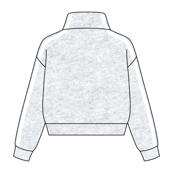 Women’s Heavyweight French Terry Cropped Zip Up Mock Neck Sweatshirt