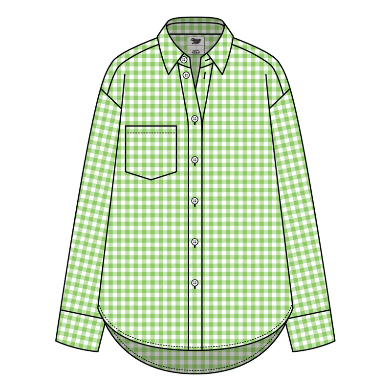 Women’s Classic Oversized Gingham Button-Down Shirt