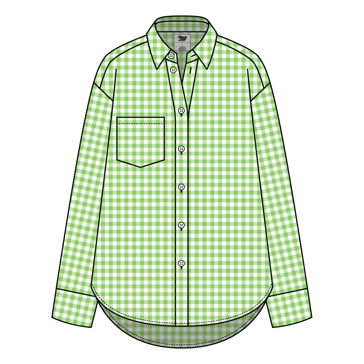 Women’s Classic Oversized Gingham Button-Down Shirt