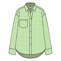Women’s Classic Oversized Gingham Button-Down Shirt