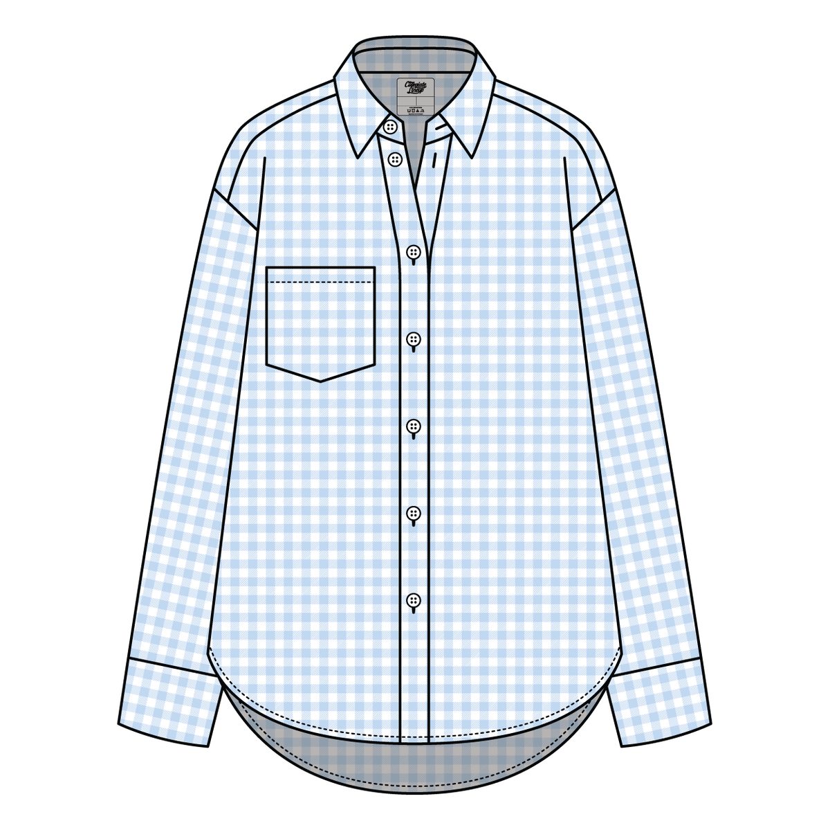 Women’s Classic Oversized Gingham Button-Down Shirt