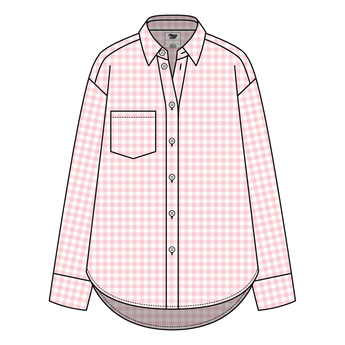 Women’s Classic Oversized Gingham Button-Down Shirt